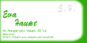 eva haupt business card